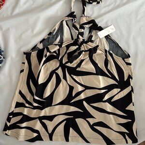 SANCTUARY Strappy Halter Tie Animal Print Summer Top SZ XS Excellent Condition